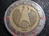2 eurai 2008 A - Vokietija - su kalimo klaida