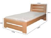 Medinė lova masyvas bukas 160x200 Vilnius 375€ - nuotraukos Nr. 2