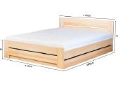 Medinė lova masyvas bukas 160x200 Vilnius 375€ - nuotraukos Nr. 12