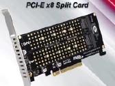 Pcie dual Nvme adapteris (8x dual)
