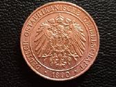 (22) 1 pesas 1890m. Vokietijos Rytų Afriką.