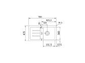Franke Strata Stg 614-78, 78x43,5 akcija tik 135 - nuotraukos Nr. 2