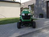 John Deere X350r traktorius su surinkimo krepšiu - nuotraukos Nr. 10