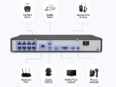 Kupolinių 4 vaizdo kamerų komplektas 12mp Poe 2tb - nuotraukos Nr. 2