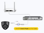 Kupolinių 4 vaizdo kamerų komplektas 12mp Poe 2tb - nuotraukos Nr. 4