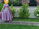 Proginė puošni alyvinės spalvos suknelė