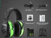 Darbo apsauginės ausinės Bluetooth, Fm radija, LCD - nuotraukos Nr. 2