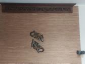 Drožinėta detalė, raudonmedžio ornamentai. - nuotraukos Nr. 2