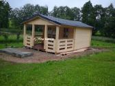 Sodo namas vasarnamis su terasa 6x4m 24m2