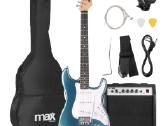 Max Gigkit elektrinės gitaros komplektas mėlyna