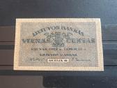 1922 Lietuva 1 Centas banknotas Serija 0