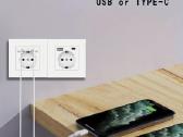 Sieninis lizdas su Usb prievadais +C tipo 220v - nuotraukos Nr. 2