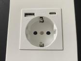 Sieninis lizdas su Usb prievadais +C tipo 220v - nuotraukos Nr. 4