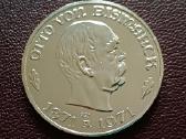 (135) Bismarkas 1971m. Vokietija 20g. sidabras 925 - nuotraukos Nr. 2