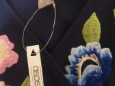 Asos nauja mėlyna siuvinėta gėlėmis ilga suknelė - nuotraukos Nr. 6