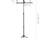 Vidaxl Natų stovas, juodas, plieninis 66-130cm - nuotraukos Nr. 4