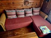 Kampinė miegama sofa su pintais porankiais - nuotraukos Nr. 2