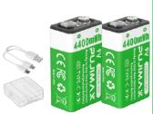 Baterija Įkraunamas Usb - C 9v 4400 mah