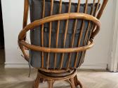 1970-ųjų „papasan“ stiliaus poilsio kėdė - nuotraukos Nr. 5