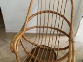 1970-ųjų „papasan“ stiliaus poilsio kėdė