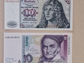 4 vnt skirtingų Vokietijos Markių banknotų