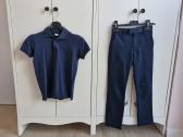 Mokyklinės kelnės 134cm ir polo marškinėliai 134cm