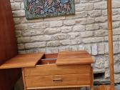 Vintažinis mid century rankdarbių staliukas - nuotraukos Nr. 18