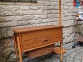 Vintažinis mid century rankdarbių staliukas - nuotraukos Nr. 25