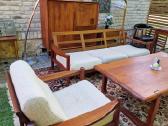 Vintažinė mid century tikmedžio sofa ,foteliai - nuotraukos Nr. 18