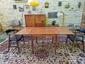 Vintažinis mid century tikmedžio valgomojo stalas - nuotraukos Nr. 3