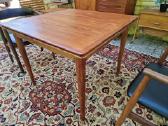Vintažinis mid century tikmedžio valgomojo stalas - nuotraukos Nr. 6