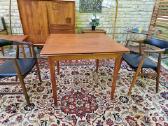 Vintažinis mid century tikmedžio valgomojo stalas - nuotraukos Nr. 14