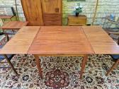 Vintažinis mid century tikmedžio valgomojo stalas - nuotraukos Nr. 16