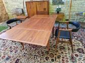 Vintažinis mid century tikmedžio valgomojo stalas - nuotraukos Nr. 26