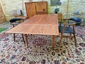 Vintažinis mid century tikmedžio valgomojo stalas - nuotraukos Nr. 30