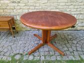 Vintažinis mid century tikmedžio valgomojo stalas