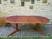 Vintažinis mid century tikmedžio valgomojo stalas - nuotraukos Nr. 20