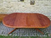 Vintažinis mid century tikmedžio valgomojo stalas - nuotraukos Nr. 23