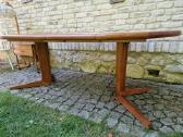 Vintažinis mid century tikmedžio valgomojo stalas - nuotraukos Nr. 26