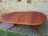 Vintažinis mid century tikmedžio valgomojo stalas - nuotraukos Nr. 28