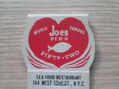 Degtukų dėžutė Joes Pier 52 Restaurant