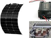Elektrinio motorolerio saulės baterijos ant stogo