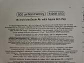 MacBook air 15 inch