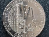 Barbadosas 1995 5 dollars Un 50 years Cu-ni