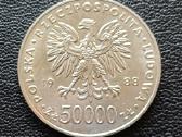 (392) 50000 zlotų 1988m. Lenkija 19,3g. - nuotraukos Nr. 2
