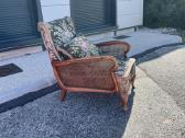 Vintažinį minkštų baldų komplektą – sofa + fotelis - nuotraukos Nr. 2