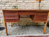 Vintažinis mid century tikmedžio rašomojo stalas - nuotraukos Nr. 5