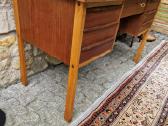 Vintažinis mid century tikmedžio rašomojo stalas - nuotraukos Nr. 10