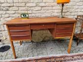 Vintažinis mid century tikmedžio rašomojo stalas - nuotraukos Nr. 22