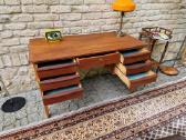 Vintažinis mid century tikmedžio rašomojo stalas - nuotraukos Nr. 24